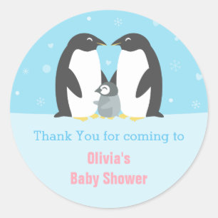Sticker Baby shower famille Merci