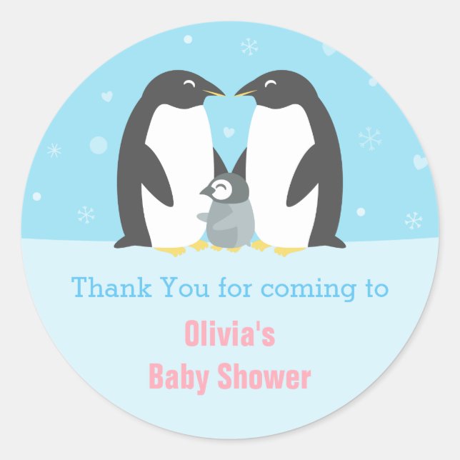 Sticker Baby shower famille Merci (Devant)