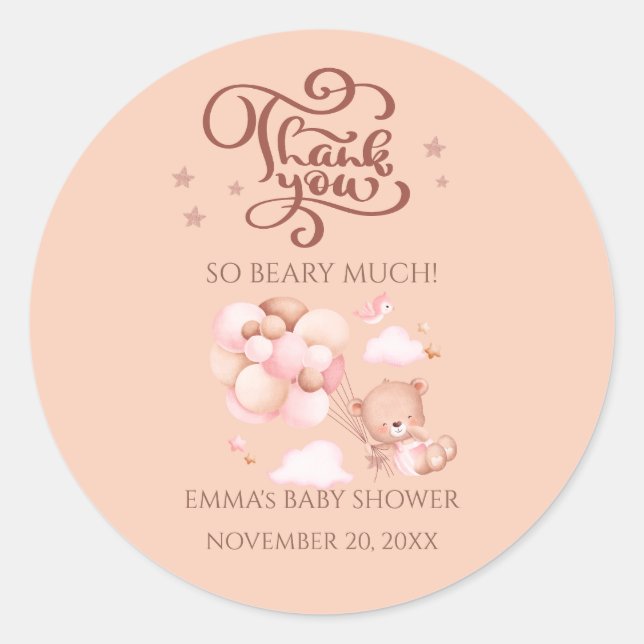 Sticker baby shower Faveur (Devant)