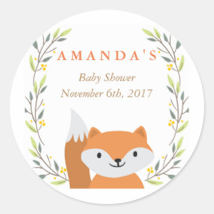 Sticker Baby shower Fix de Woodland