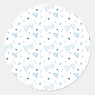 Sticker Baby shower garçon