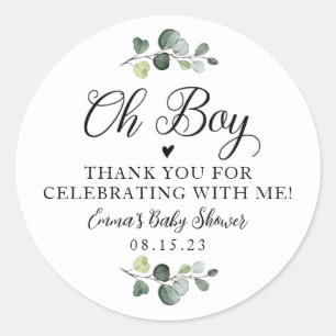 Sticker Baby shower Garçon Oh verdure