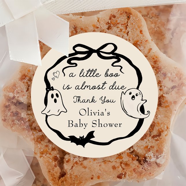 Sticker Baby shower Halloween Ghost Bow (Créateur téléchargé)