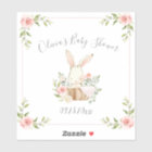 Baby Shower Lapin aux Fleurs Roses