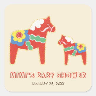 Sticker Baby shower Lycka Till
