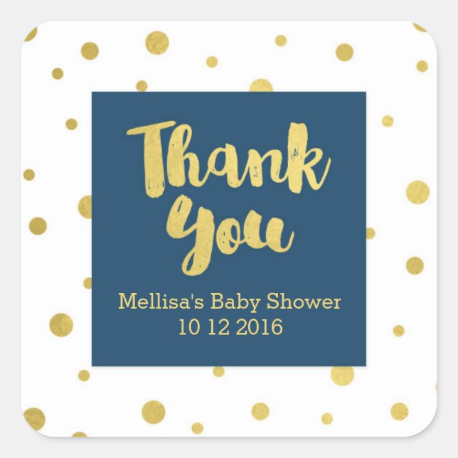 Sticker Baby shower Merci or Marine Favoriser (Devant)