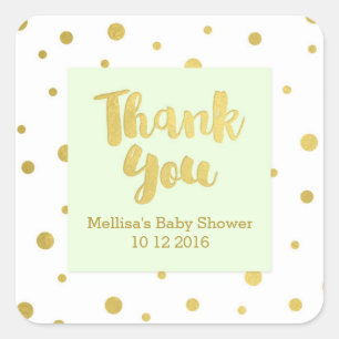 Sticker Baby shower Mint Or Favoriser Merci