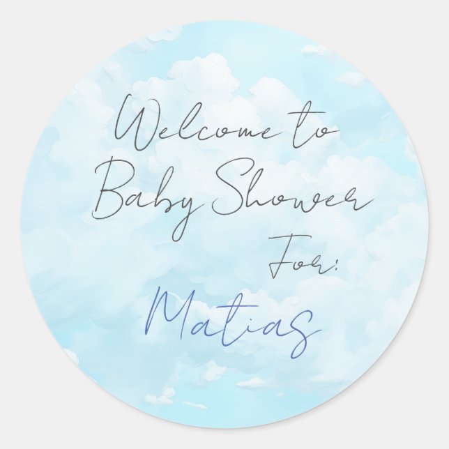 Sticker Baby Shower personalizado (Devant)