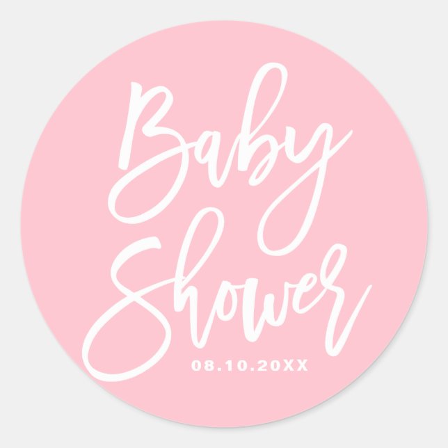 Sticker Baby shower personnalisé avec lettres à la (Devant)