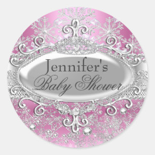 Sticker Baby shower Princess Winter Wonderland