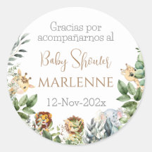 Sticker Baby Shower Safari