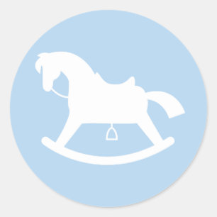 Sticker Baby shower Silhouette Cheval Rocailleur B