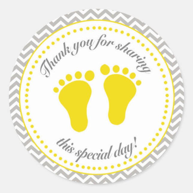 Sticker Baby shower Unisex (Devant)