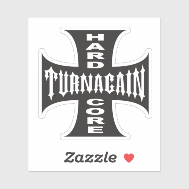 Sticker Bac à découpe THC (Turnagain Hard Core) (Cross) (Feuille)