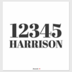 Sticker Bac de recyclage des ordures personnalisées Numéro