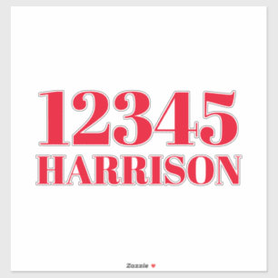 Sticker Bac de recyclage des ordures personnalisées Numéro