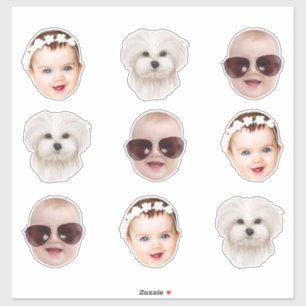 Sticker Bachlerotte mariage à visage personnalisé 30e