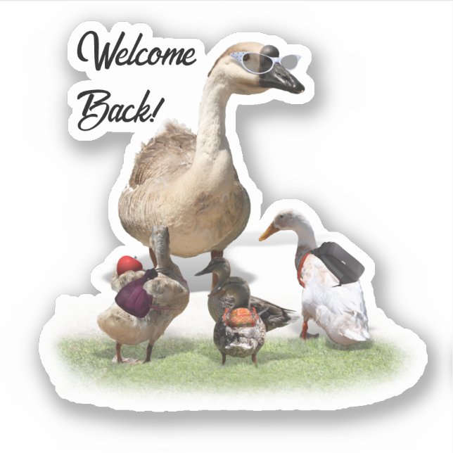 Sticker Back To School Ducks (Devant)