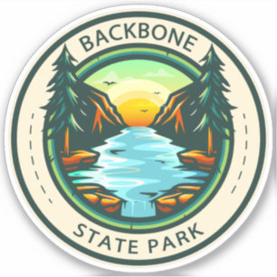 Sticker Backbone State Park Badge Iowa