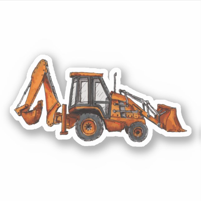 Sticker Backhoe (Devant)