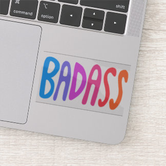Sticker BADASS Colorful Fun Letters