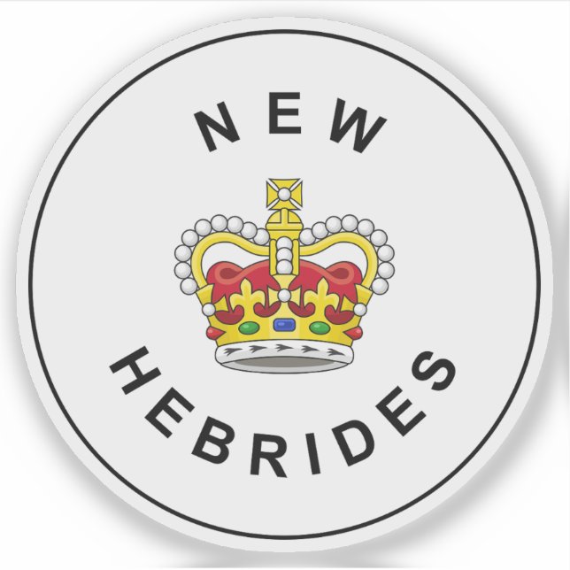Sticker badge britannique New Hebrides, Vanuatu (1952-1980 (Devant)
