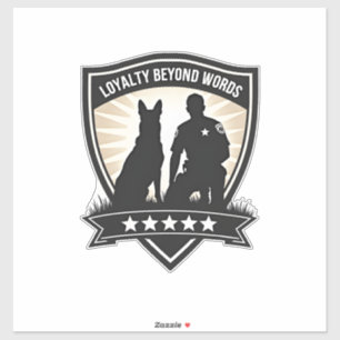 Sticker Badge de police K9 vintage Loyalty Beyond Words Ve