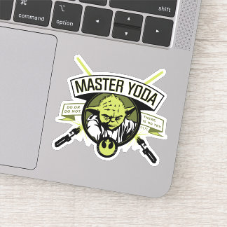 Sticker Badge Master Yoda Lightsaber