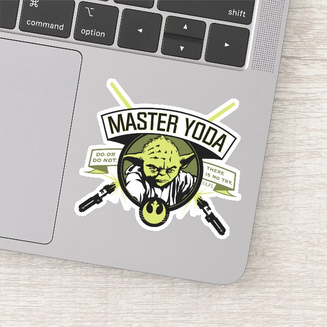 Sticker Badge Master Yoda Lightsaber (Détail)