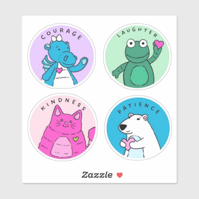 Sticker "Badges de Courage" (Feuille)