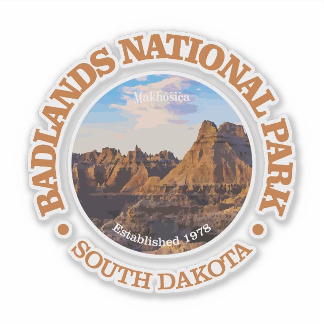Sticker Badlands NP (rd)2 (Devant)