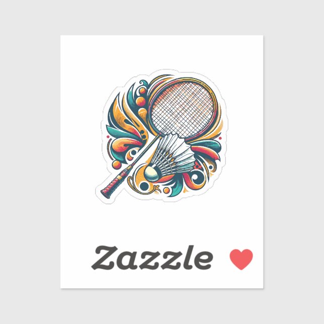 Sticker Badminton Graphic (Feuille)