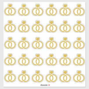 Sticker Bague Mariage moderne Kiss-Cut