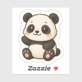 Sticker Baguette adorable Kawaii Panda - animal mignon