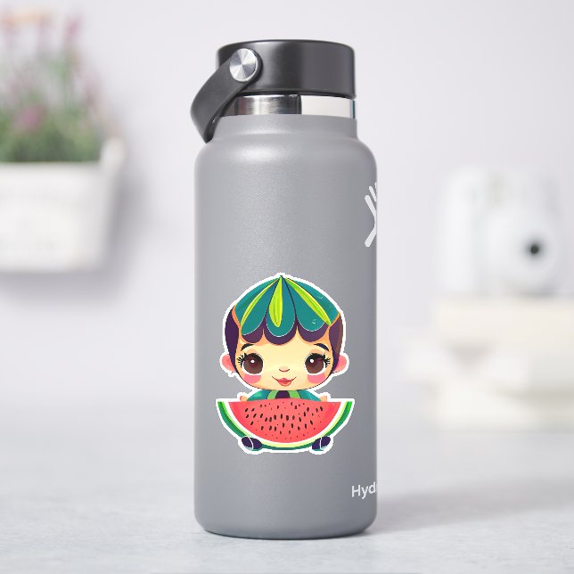 Sticker Baguette d'autocollant mignon à la pastèque (HydroFlask)