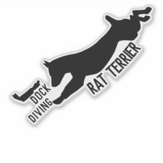 Sticker Baguette de plongée de quai Rat terrier