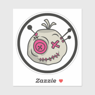 Sticker Baguette en vinyle Voodoo Petite 4" x 4"