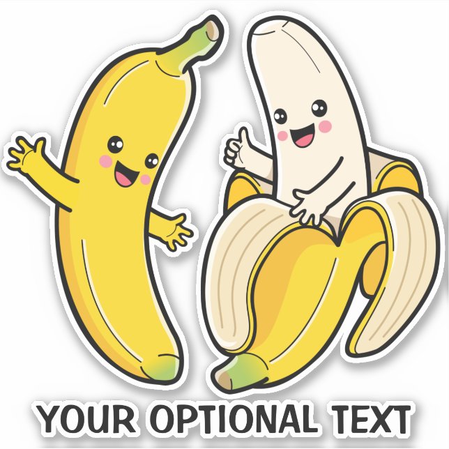 Sticker Baguettes personnalisées Bananes (Devant)