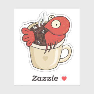 Sticker Bain de crevettes dans la boue d'autocollant au ch
