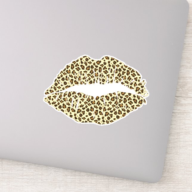 Sticker Baiser Empreinte de léopard tendance - Contour (Détail)