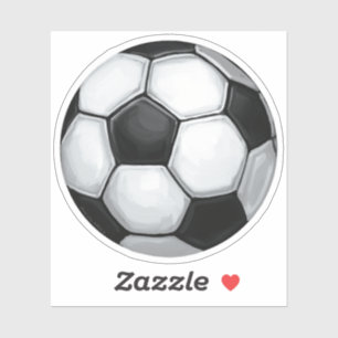 Sticker Bal de Football Peint Art