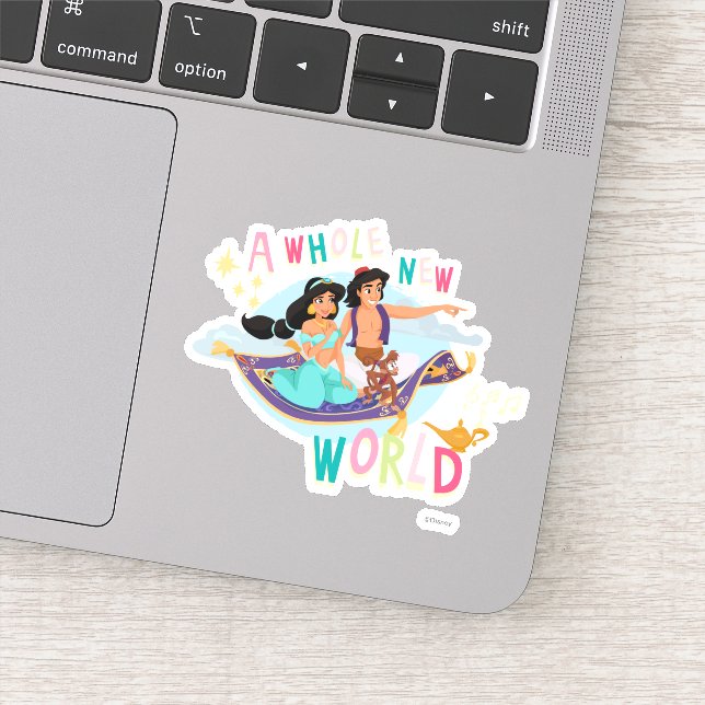 Sticker Balade en tapis Jasmine et Aladdin | Un nouveau mo (Détail)