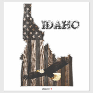 STICKER BALD EAGLE BOIS BRÛLÉ - IDAHO PATRIOT NOIR