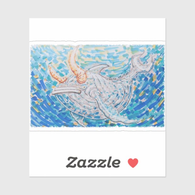 Sticker Baleine (Feuille)