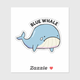 Sticker Baleine Bleue Sad Baleine Pun Die-Cut