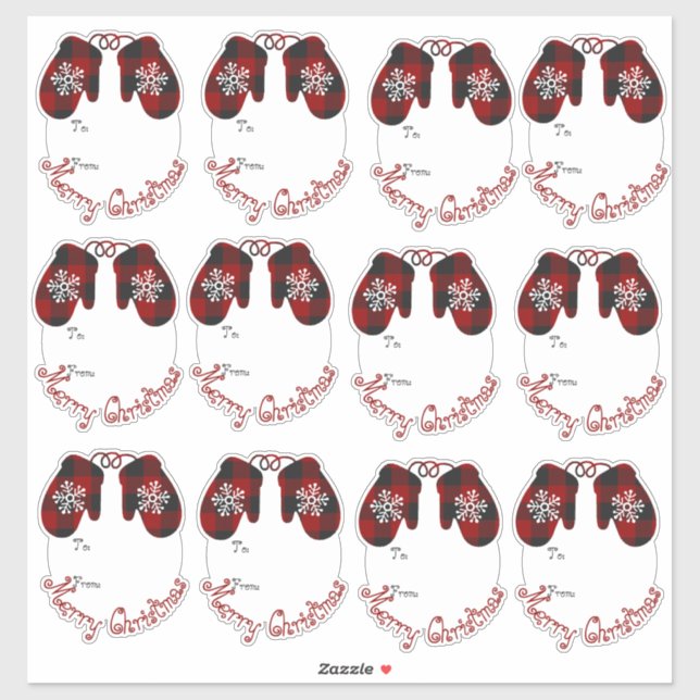 Sticker Balises cadeaux mignonnes en plastique (Feuille)