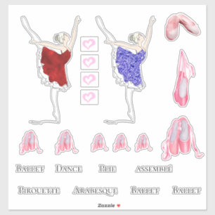 Sticker Ballerina chaussons de ballet do-it-yourself dire 
