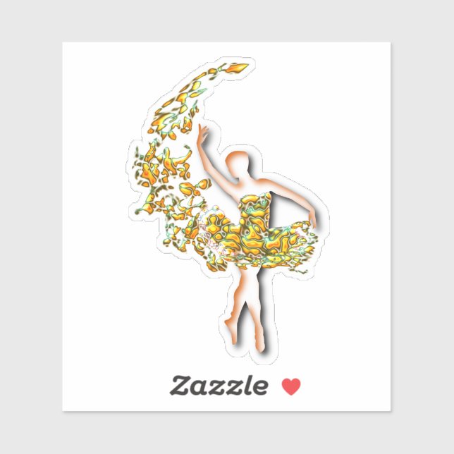 Sticker Ballerina Fire Dancer (Feuille)