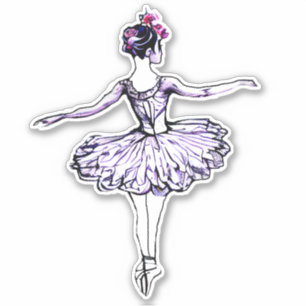 Sticker Ballerina Silhouette