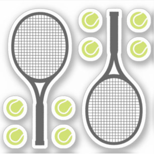 Sticker Balles de tennis et raquettes de tennis
